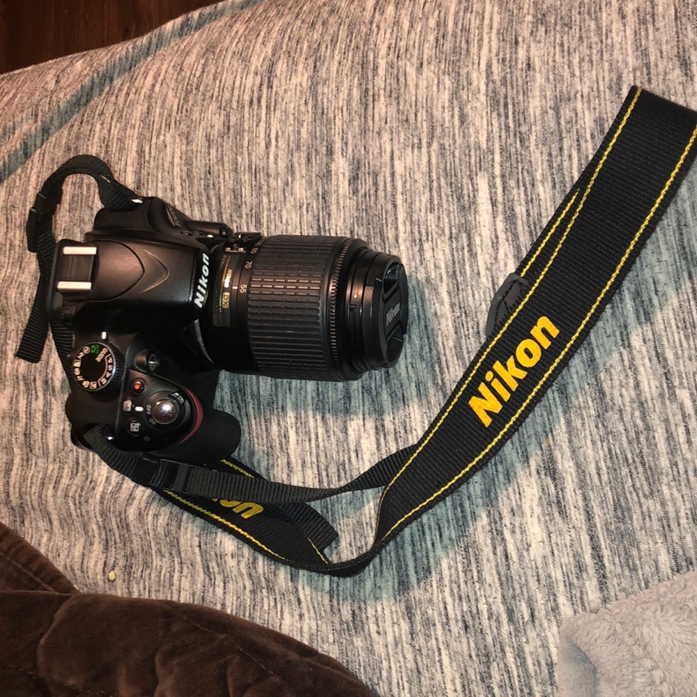 Nikon D3200 camera with lens